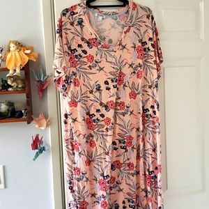 Jockey Floral Pajama Dress - Pink and Red